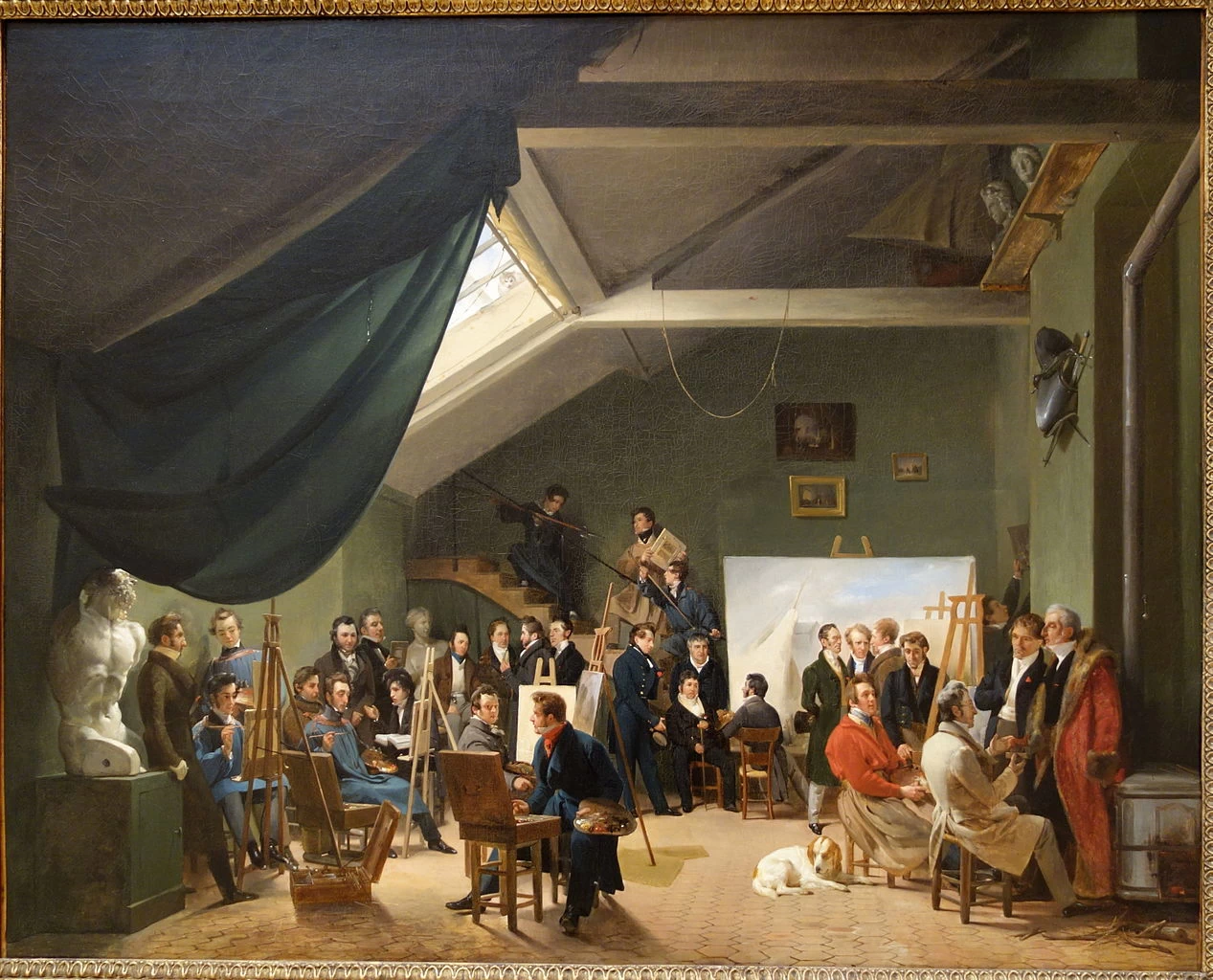 Eugène Lepoittevin-26-Lo studio dell'artista di Auguste-Xavier Leprince, 1826 - Chazen Museum of Art, Madison